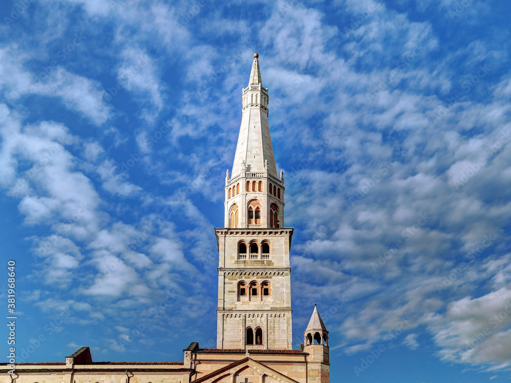 Ghirlandina tower bell, Modena, Italy, symbol of the city