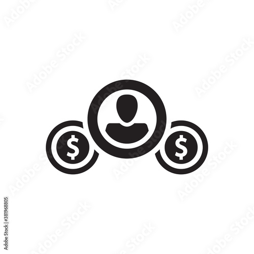 Businessman investor icon