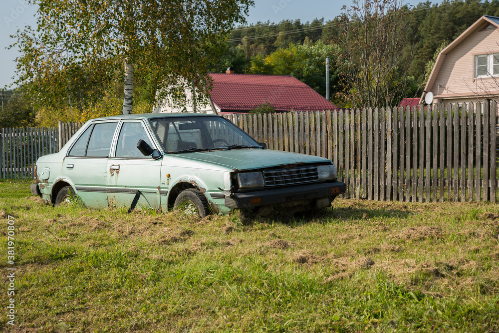 Old car in the countryside