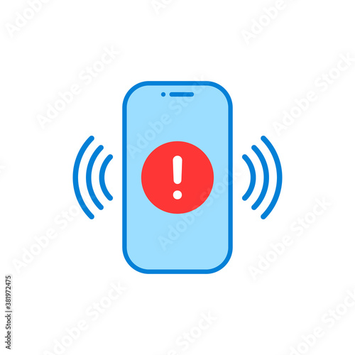 smart phone with alert notification