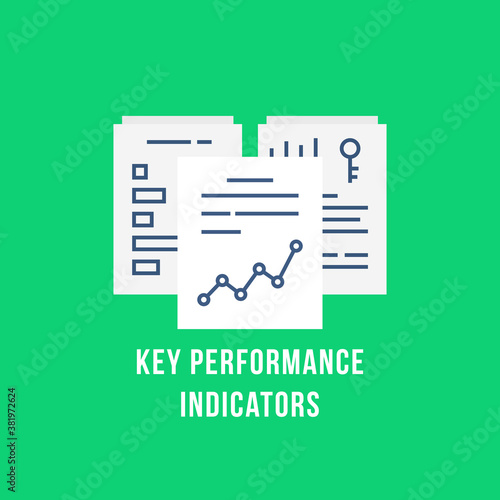 white paper like key performance indicator icon