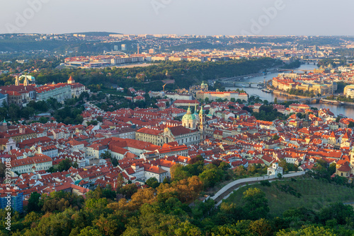 Aerial view of the city