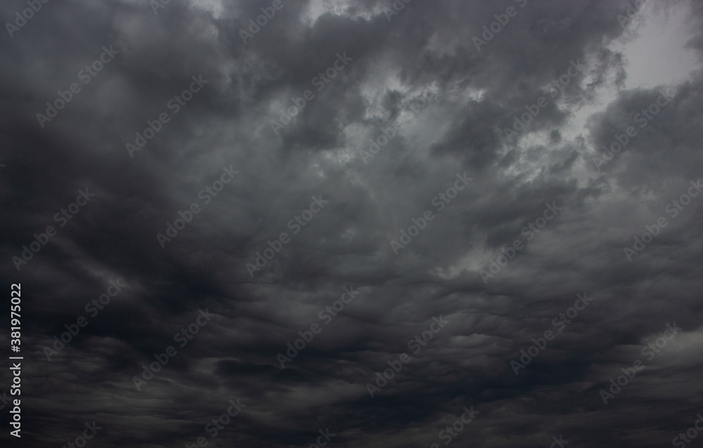Fototapeta premium The big powerful storm clouds before a thunder-storm