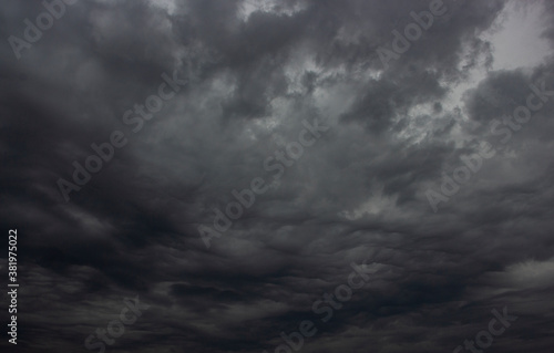 The big powerful storm clouds before a thunder-storm