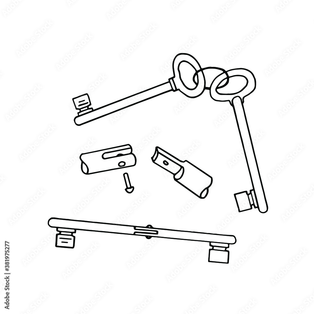 Two keys are spliced by a hinge. Little trick. Sketch Two keys are spliced by a hinge. Little trick. Sketch