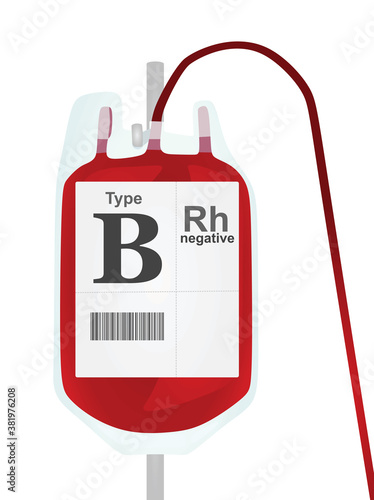 Whole blood bag. vector illustration