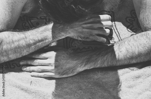 hands of the person