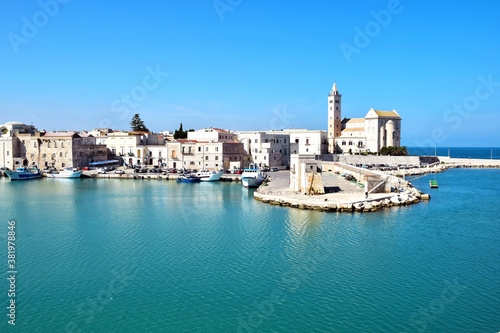 view of the old town in Trani, Italy