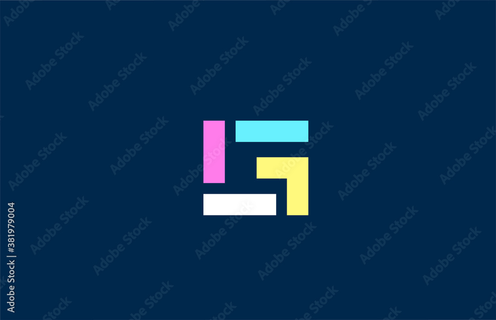 G alphabet letter logo icon in colorful geometric lines. Simple and creative colored design for business and company G alphabet letter logo icon in colorful geometric lines. Simple and creative colored design for business and company