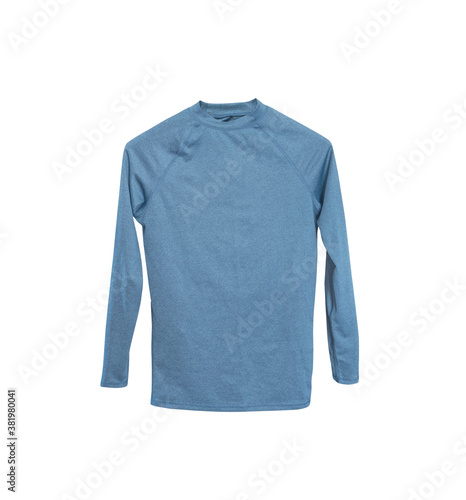 Long sleeve lycra jersey for surfing and diving isolated on white background © lilkin
