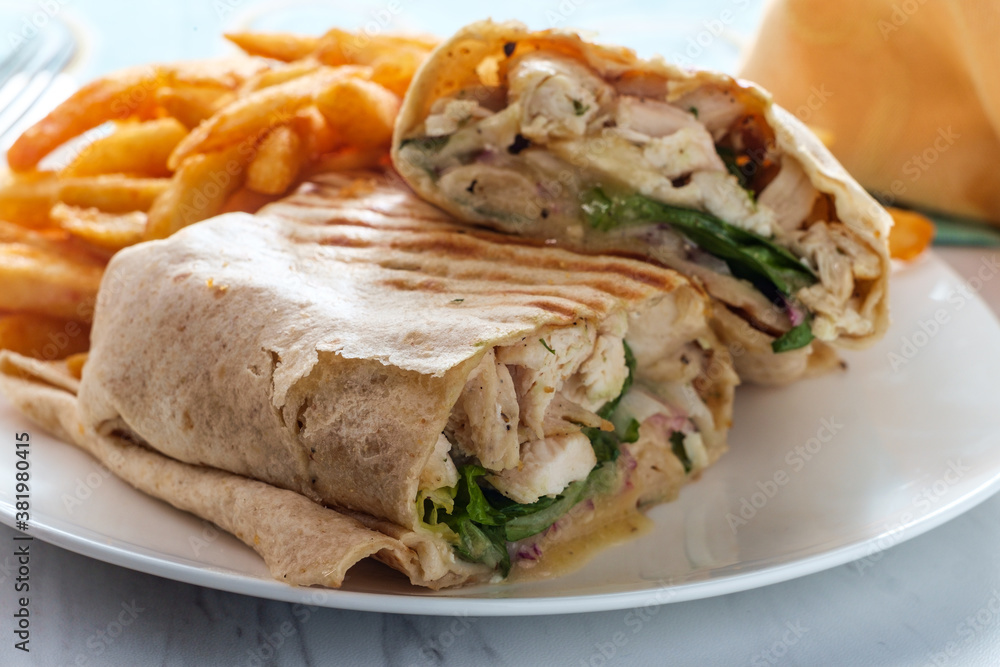 Chicken Caesar Wrap Sandwich
