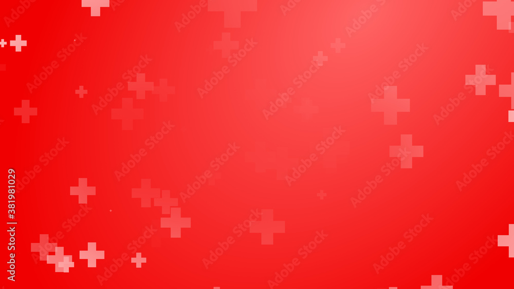 Medical health red cross pattern background. Abstract healthcare for World Blood Donor Day.