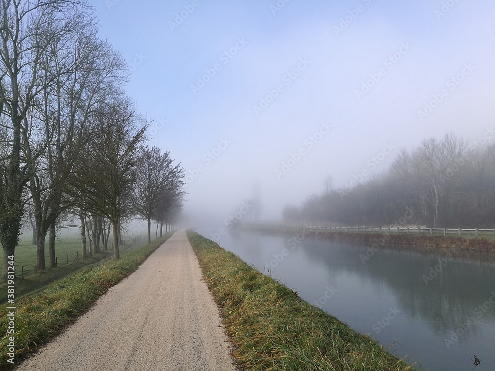 road in the fog