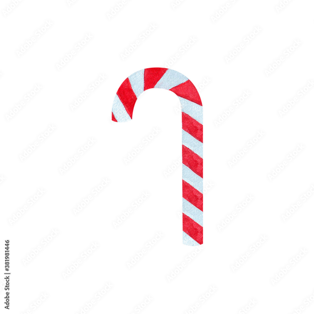 Striped traditional red and blue Christmas Candy Cane Jesus Staff Striped traditional red and blue Christmas Candy Cane Jesus Staff