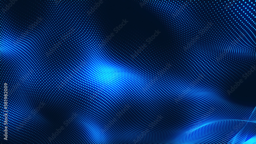 Dot white blue wave light screen gradient texture background. Abstract technology big data digital background. 3d rendering. Dot white blue wave light screen gradient texture background. Abstract technology big data digital background. 3d rendering.