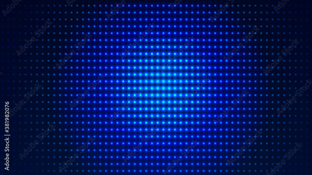 Dot  white blue pattern screen led light gradient texture background. Abstract  technology big data digital background. 3d rendering.