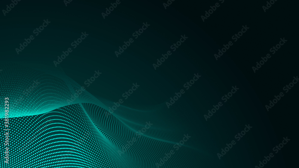 Dot green wave light screen gradient texture background. Abstract technology big data digital background. 3d rendering. Dot green wave light screen gradient texture background. Abstract technology big data digital background. 3d rendering.