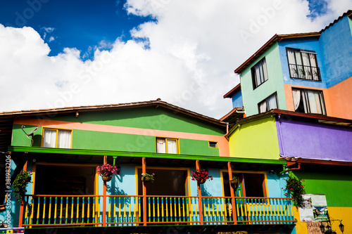 Guarne-Antioquia / Colombia November 17 -2018. Typical old house of guatape colombia