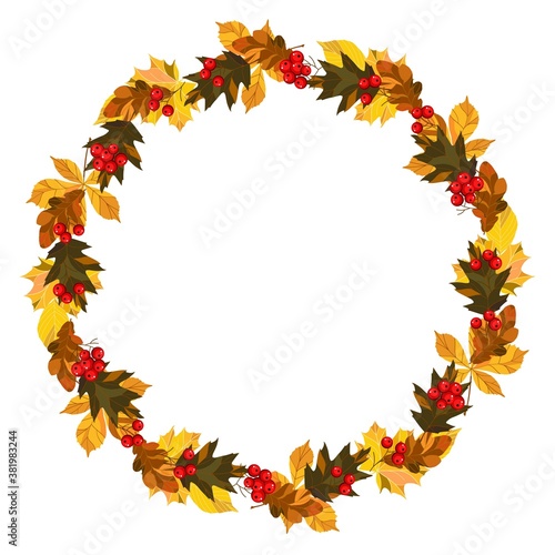 wreath from autumn leaves