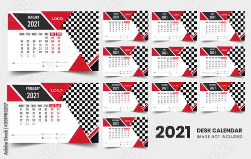 Desk Calendar 2021, 2021 Wall Calendar, Happy New Year 2021, 2021 Calendar Design Template .minimal print ready desk calendar 