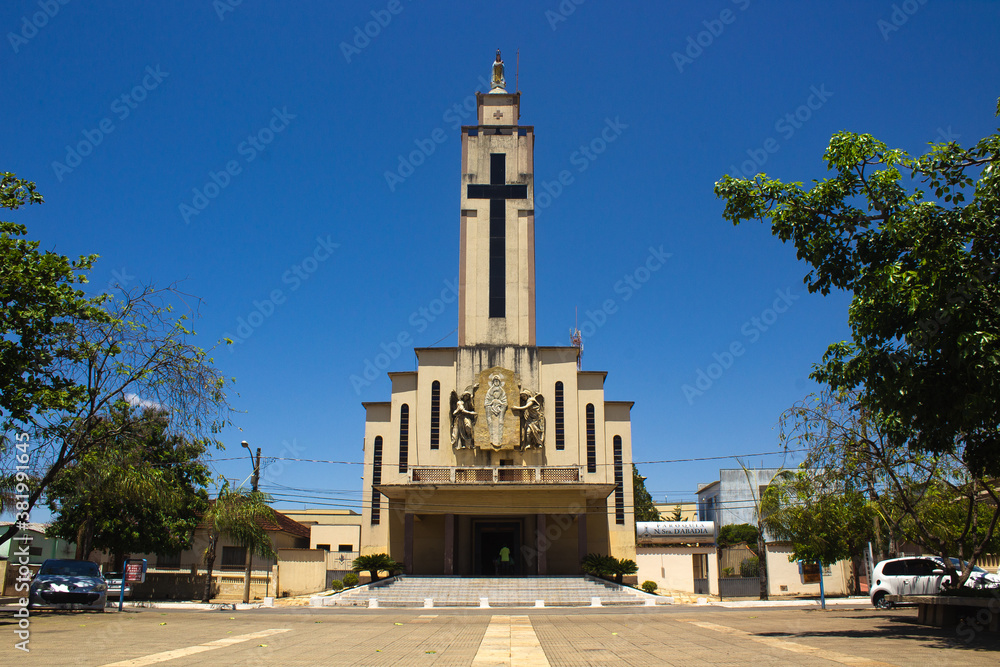 Obraz premium Catholic Church Nossa Senhora D´abadia in the city of Goianésia