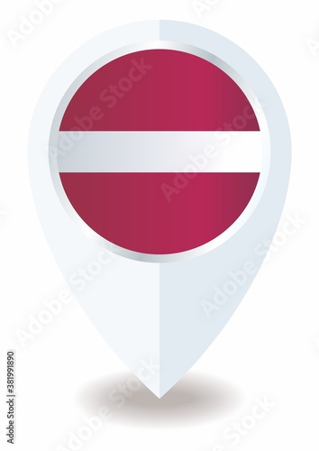 Free Download Flag of Latvia, location icon for Multipurpose, Republic of Latvia. - GFXLoad