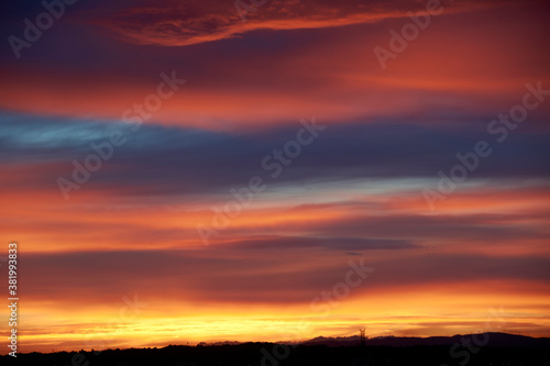 Clouds during sunset, orange © Raul