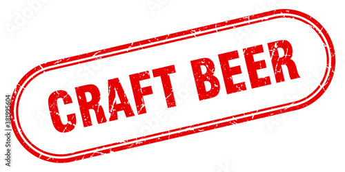craft beer stamp. rounded grunge textured sign. Label