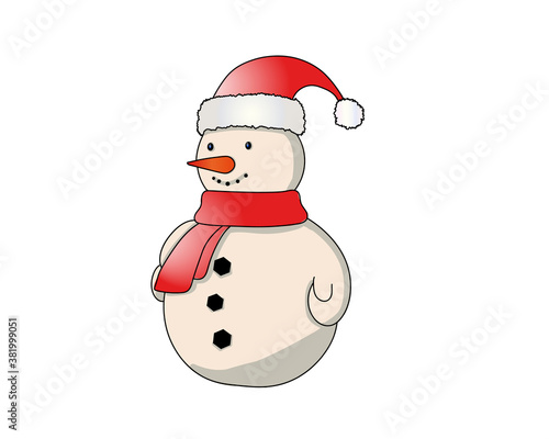 Happy Holidays  Snowman in a red hat and scarf  Snowman   Snowmen 