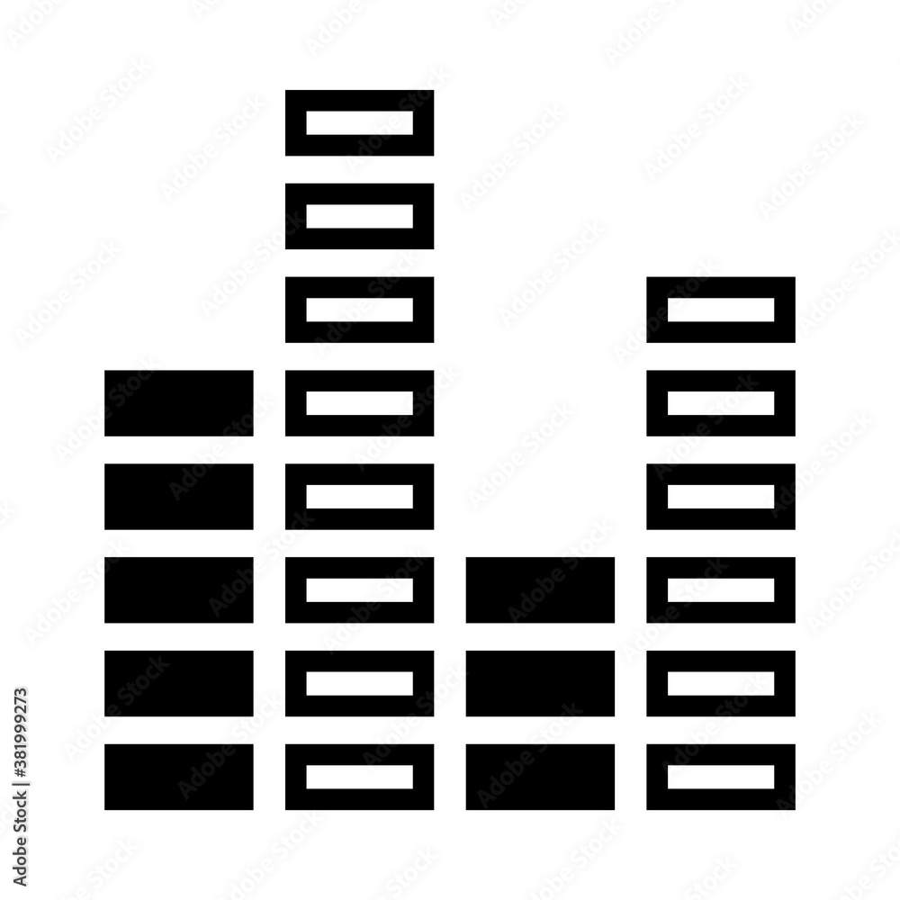 sound waves in squared shape, vector illustration sound waves in squared shape, vector illustration