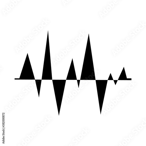 Fototapeta Naklejka Na Ścianę i Meble -  triangle wave cycle icon, vector illustration