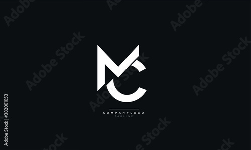 MC, CM, C, M Letter Business Logo Design Alphabet Icon Vector Monogram photo