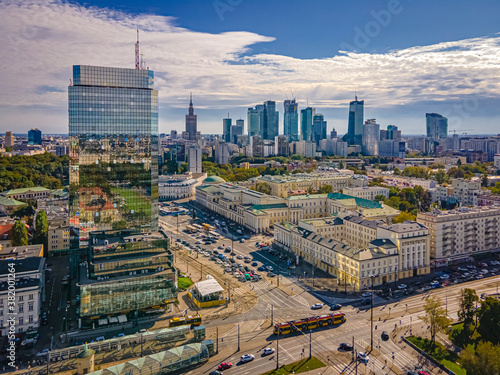 Obraz na płótnie Warszawa - plac Bankowy w salonie