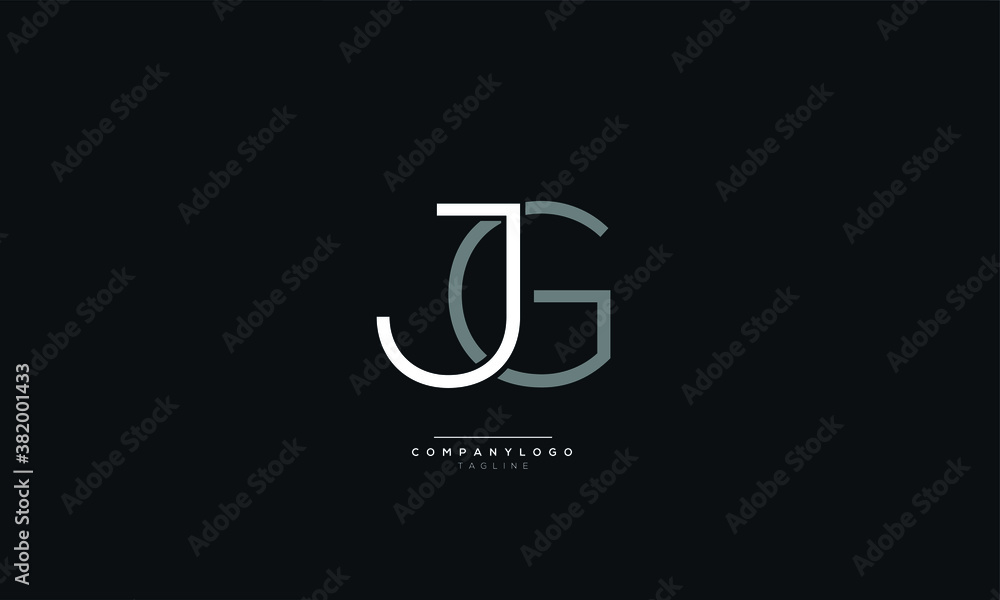 JG Letter Business Logo Design Alphabet Icon Vector Monogram JG Letter Business Logo Design Alphabet Icon Vector Monogram