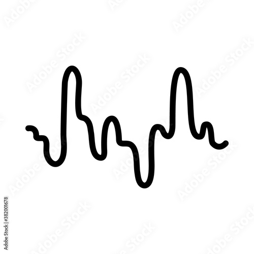 sine sound wave icon, vector illustration