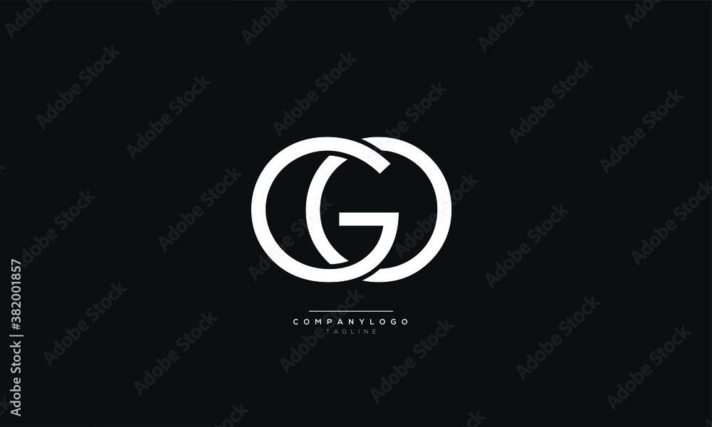 GO Letter Business Logo Design Alphabet Icon Vector Monogram GO Letter Business Logo Design Alphabet Icon Vector Monogram