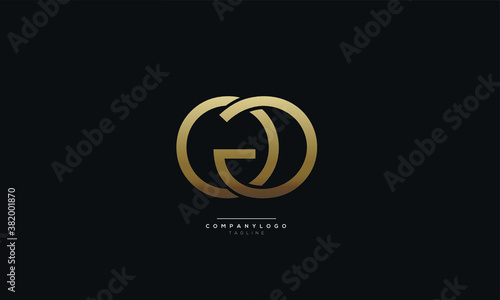 GOLD OG Letter Business Logo Design Alphabet Icon Vector Monogram photo