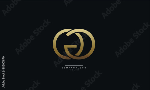 GOLD OG Letter Business Logo Design Alphabet Icon Vector Monogram