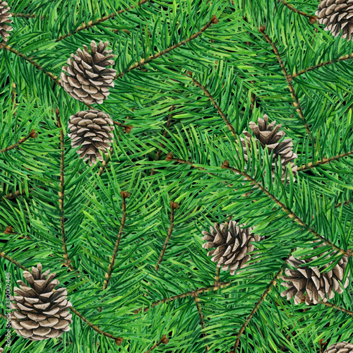 Watercolor high quality pine texture pattern