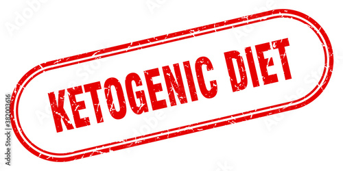 ketogenic diet stamp. rounded grunge textured sign. Label