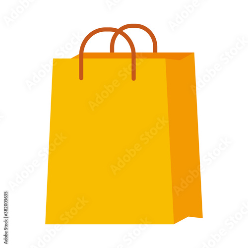 shopping bag icon, flat style