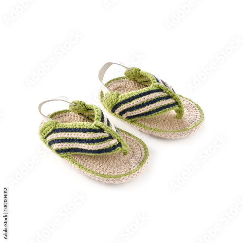 Espadrilles for babies isolated on white background 