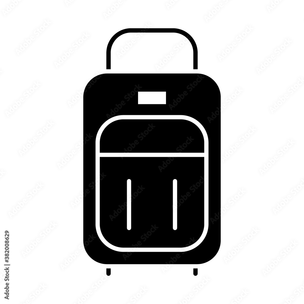 travel luggage icon, silhouette style travel luggage icon, silhouette style