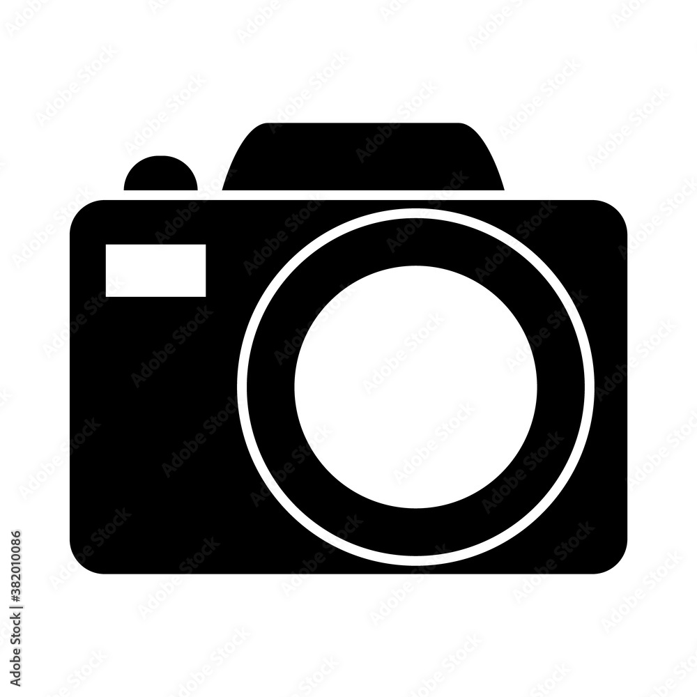 photographic camera icon, silhouette style photographic camera icon, silhouette style