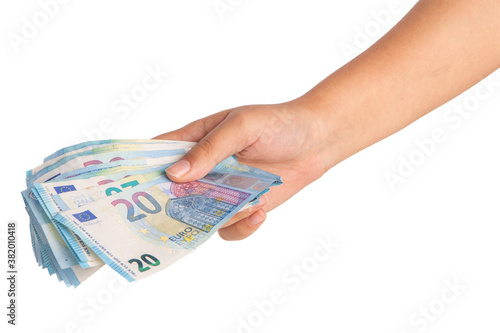 hand with banknotes