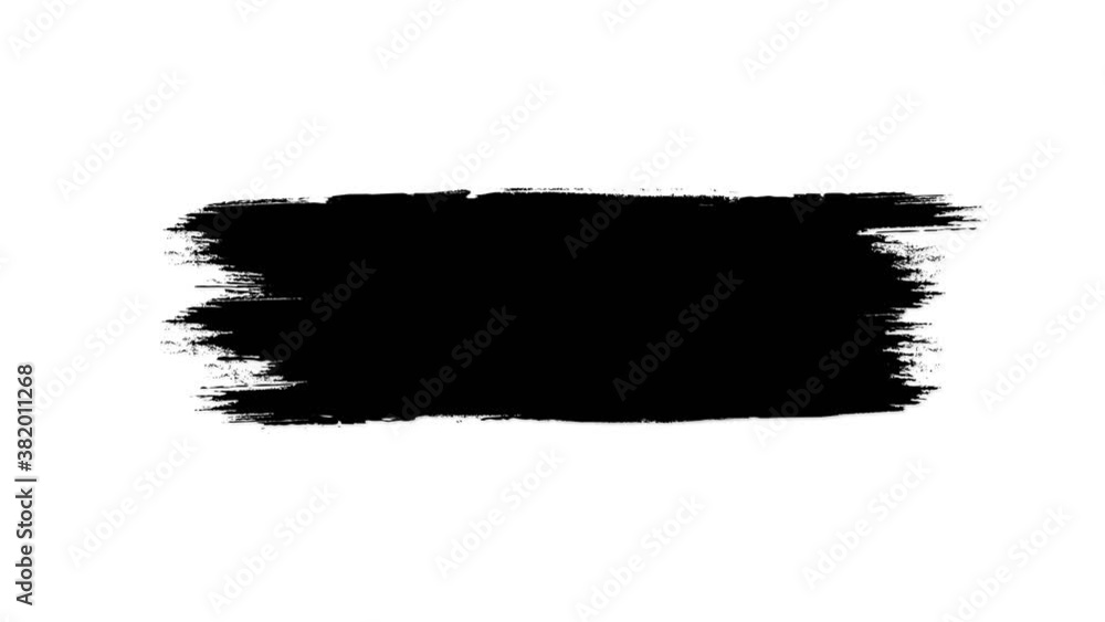Abstract animation of black paint splash on white background. Animation