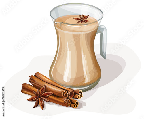 Vector image of a cocktail on spices. EPS 10