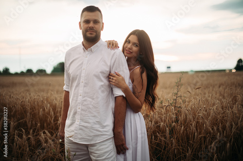 Beautiful young couple in love spend a lot of time together