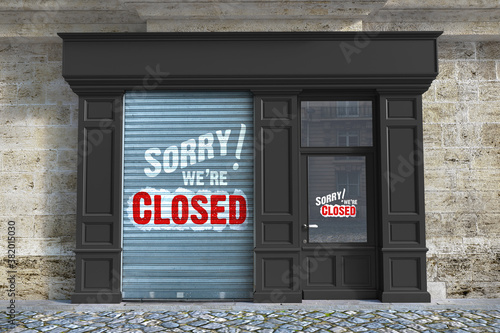 Sorry we are closed sign