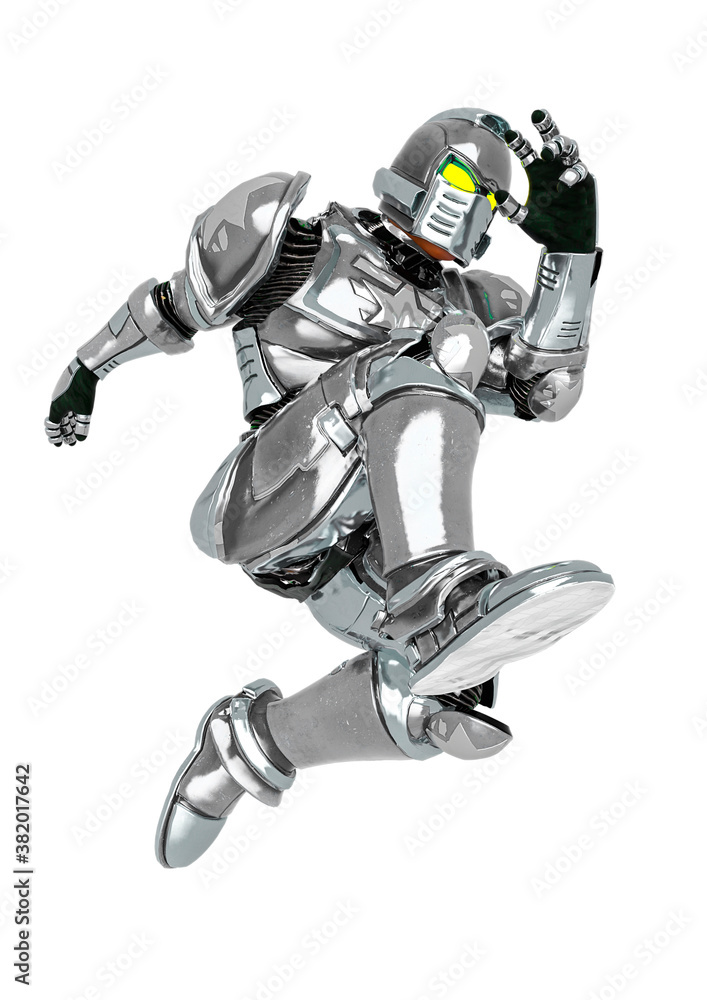 crusher combat is jumping in white background crusher combat is jumping in white background